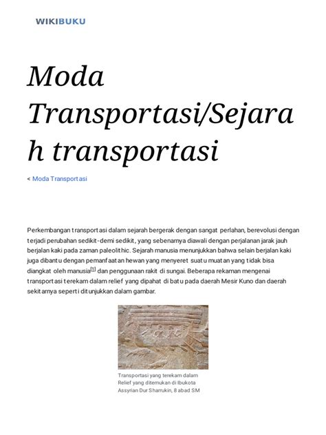 Moda Transportasi/Sejarah transportasi - Wikibuku … - wintechmobiles.com