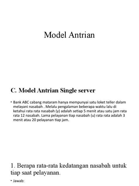 MODEL ANTRIAN - UNIKOM - coolestguyplanet.net
