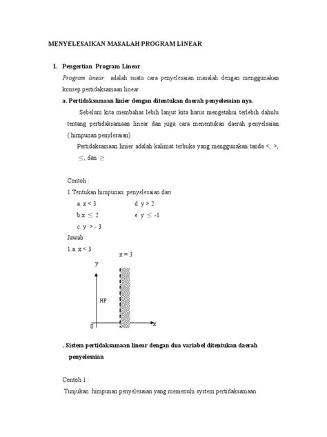 Model Program Linear dan Daerah Penyelesaian Masalah - wintechmobiles.com