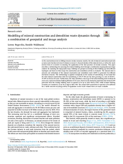 Modelling of mineral construction and demolition waste dynamics … - wintechmobiles.com