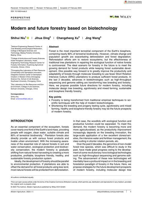 Modern and future forestry based on biotechnology - Wiley Online … - raincitystudios.com
