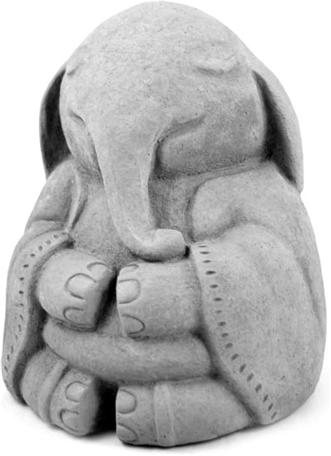 Modern Artisans Meditating Elephant - Cast Stone … - muktibox.com