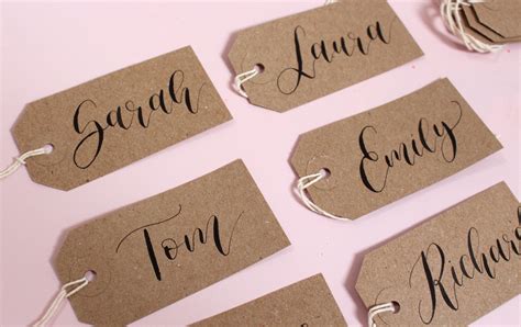 Modern Calligraphy Name Tags for Events - muktibox.com