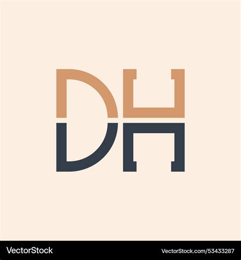 Modern Dh Letter Logo Bold Monogram Stock Vector (Royalty Free ... - muktibox.com