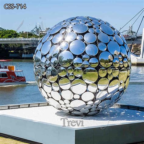 Modern Sculpture Stainless Steel Spheres For Garden Design CSS-714 - muktibox.com