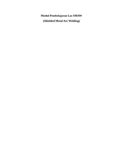 Modul Pembelajaran Teknik Las SMAW | PDF - Scribd - raincitystudios.com