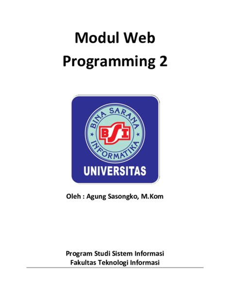 Modul Web Programming 2 - BSI - coolestguyplanet.net