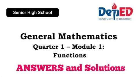 MODULE 50 - SHS - GRADE 11 General Mathematics