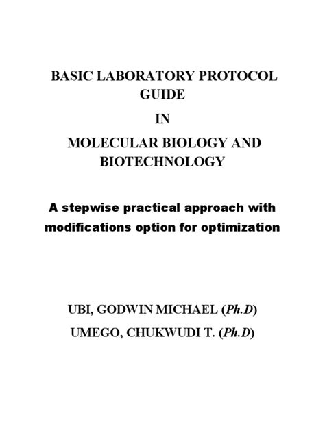 Molecular Biology Protocols Handbook - Scribd - muktibox.com