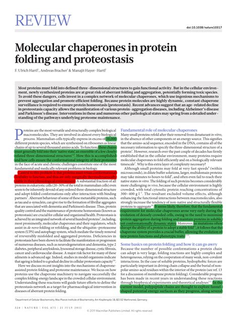 Molecular chaperones in protein folding and proteostasis - muktibox.com