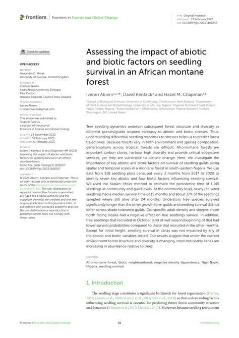 Monitor and detect change in seedling survival, species ... - USDA - raincitystudios.com