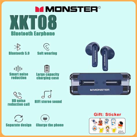 MONSTER Airmars XKT08 Bluetooth Wireless Headphones …