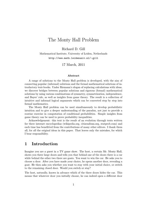 Monty Hall Problem Analysis: Solutions & Simulation - wintechmobiles.com