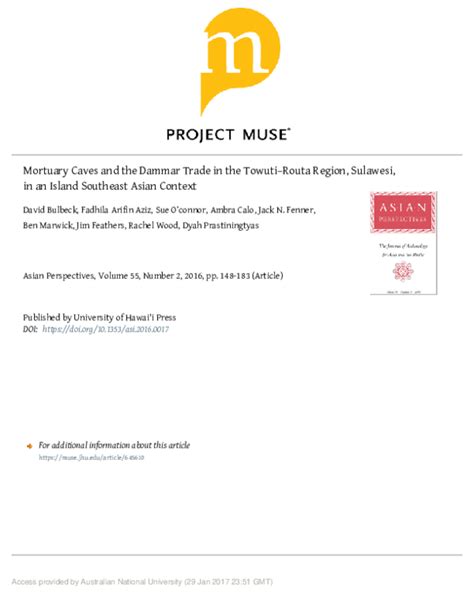 Mortuary Caves and the Dammar Trade in the Towuti Routa Region ... - wintechmobiles.com