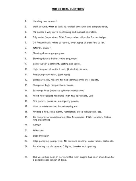 MOTOR ORAL QUESTIONS & ANSWERS PART-8 Marine Inbox