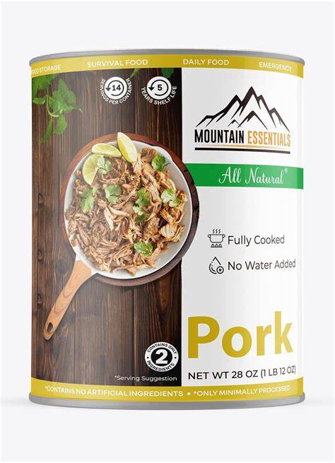 MOUNTAIN ESSENTIALS Canned Pork 28 Oz - whizz.ae - raincitystudios.com