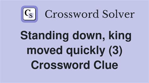 MOVED DOWN - All crossword clues, answers & synonyms