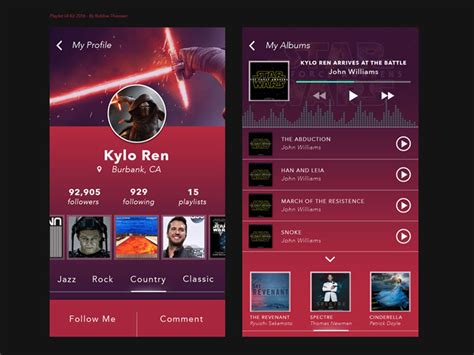 MP3 Playlist App UI PSD Free Download Freebiesjedi