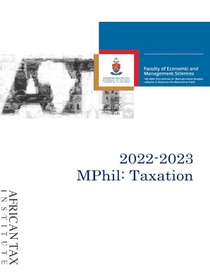 MPhil (International Taxation) (Coursework) (07255105)