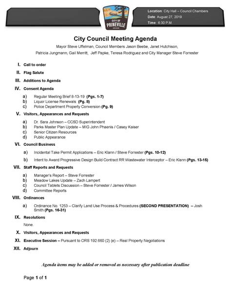 MRSC - City Council Meeting Agendas