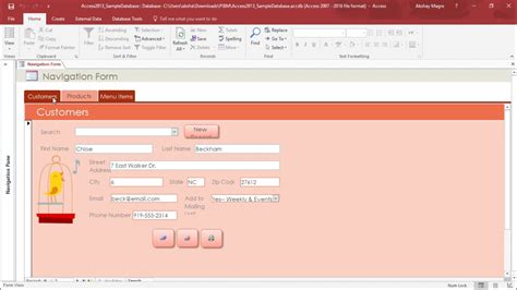 MS Access 2016 Enhance Navigation of Forms YouTube
