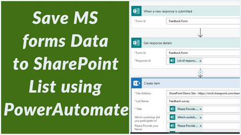 MS Form to SharePoint using Automate