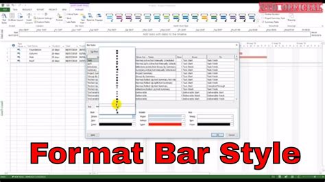 MS Project Tutorial How to Format Bar Style in MS Project NTD YouTube