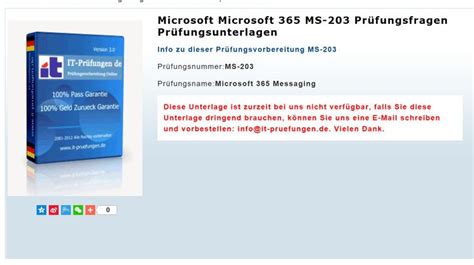 MS-203 Zertifizierungsantworten