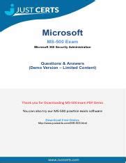 MS-500 PDF Demo