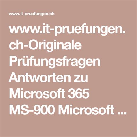 MS-900-Deutsch Prüfungsunterlagen