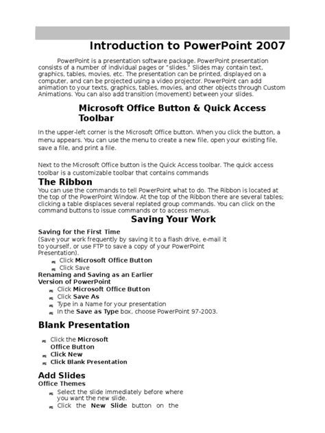 MS-Powerpoint 2007 Notes PDF Microsoft Power Point Software …