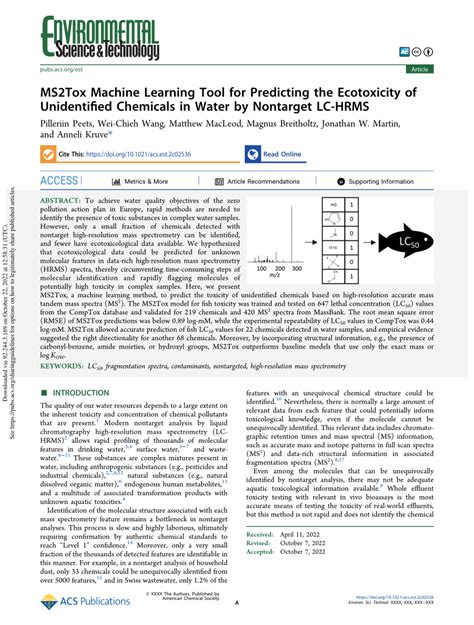 MS2Tox Machine Learning Tool for Predicting the Ecotoxicity of ... - wintechmobiles.com
