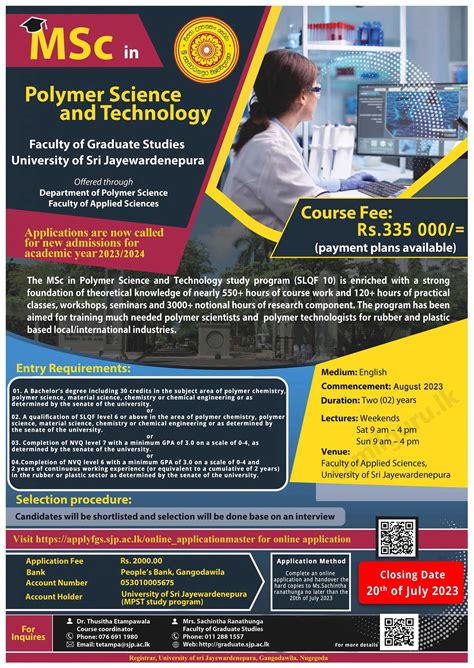 MSc in Polymer Science & Technology - ac - wintechmobiles.com