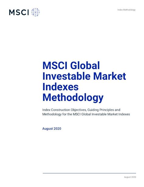 MSCI Consumer Demand Indexes Methodology