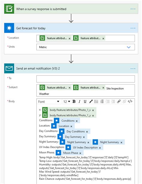 MSN Weather - How to Access Specific Parameters in Flow