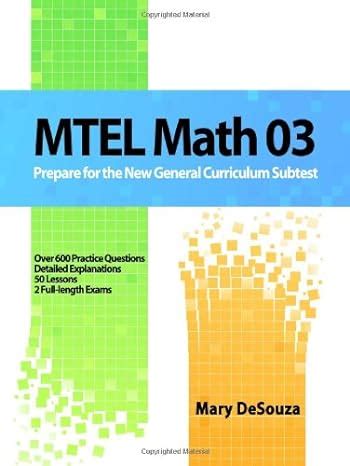 Read Online Mtel Math 03 Prepare For The Massachusetts General Curriculum Subtest By Mary Desouza Stephens