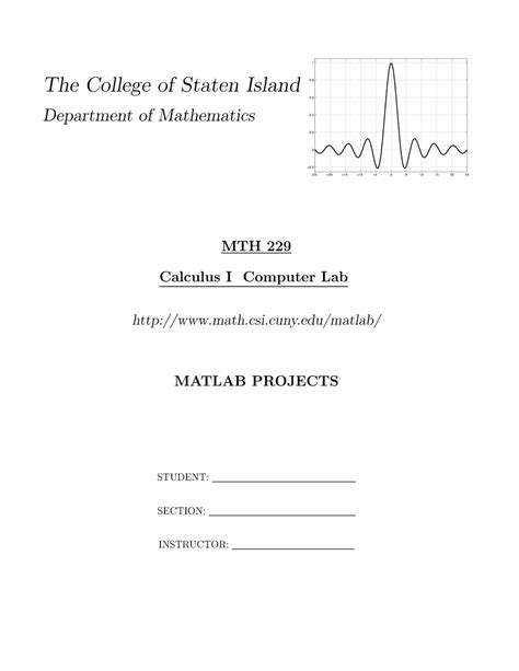 MTH 229 Projects