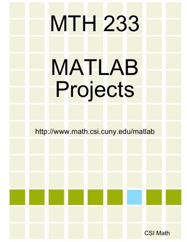 MTH 233 MATLAB Projects
