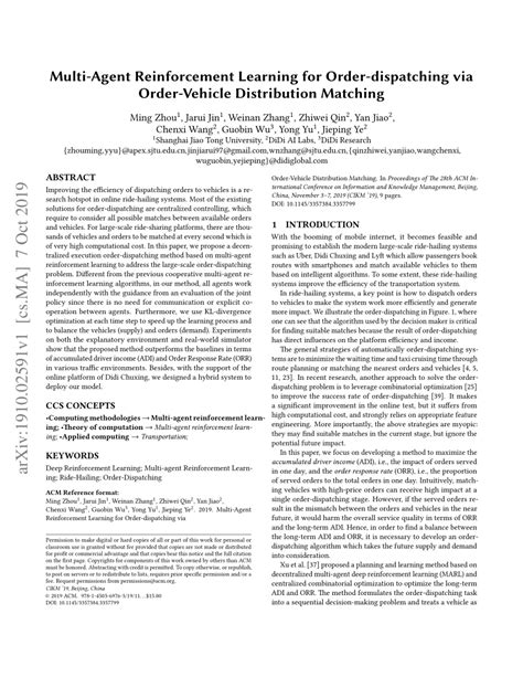 Multi-Agent Reinforcement Learning for Order-dispatching via Order ... - coolestguyplanet.net