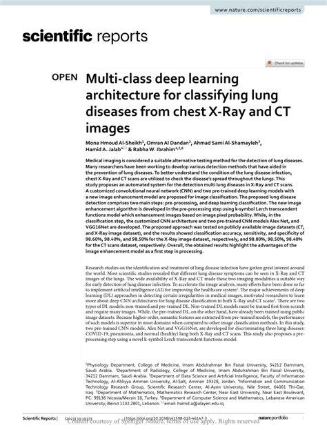 Multi-class deep learning architecture for classifying lung diseases ... - raincitystudios.com