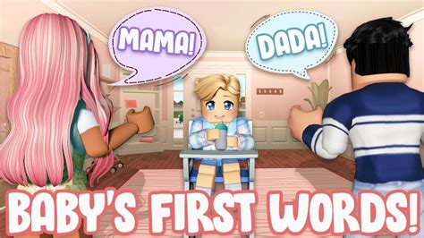 MY BABY SAID HIS FIRST WORDS! 👶 Bloxburg Family …