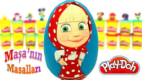 Maşa'nın Masalları Sürpriz Yumurta Oyun Hamuru Maşa ve Koca Ayı . 