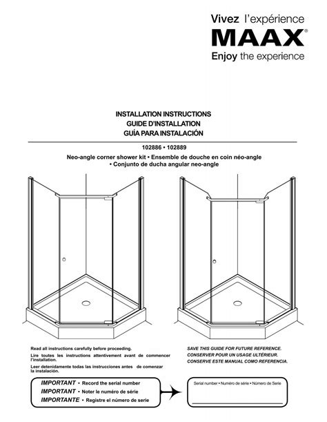 Maax shower installation instructions pdf.  Download PDF now! View and Download MAAX Cy...