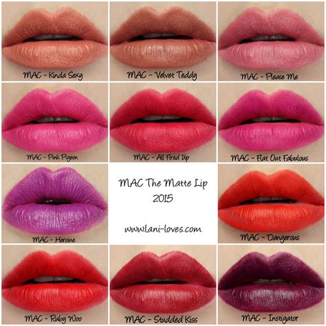 Mac Matte Lipstick Color Chart