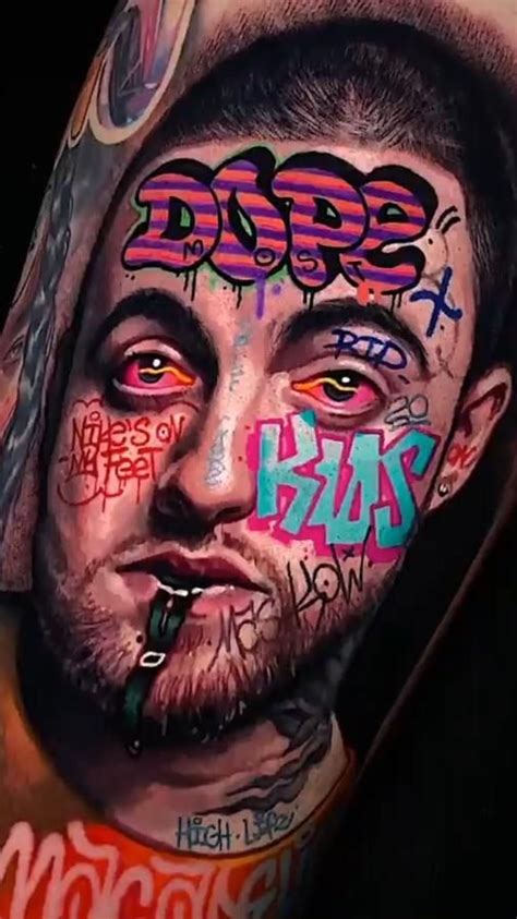 Mac Miller tattoo by Mashkow Tattoo Photo 31345