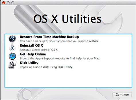 Mac Recovery HD Volume Reinstall OS X or Troubleshoot