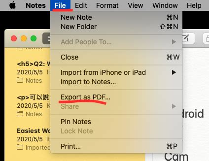 Mac export notes.  Oct 25, 2024 · On the Mac, you can Export them as PDFs...