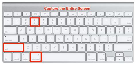 Mac keyboard shortcuts screenshot.  Taking an Entire Screenshot Using Keyboard Sh...