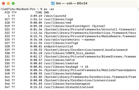 Mac kill process.  First, use the ps -ax command to display a list of the curren...