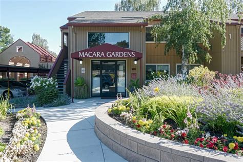Macara gardens. More Macara Gardens is a quiet, clean and newly renovated community in close proximity to all major tech companies with easy commute. Our community boasts amenities such as pools, spas, tot lots, bicycle stations and sauna. 